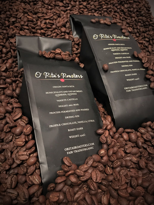 1LB-ORGANIC SINGLE ORIGIN-FRESHLY ROASTED FAIR-TRADE COLOMBIAN COFFEE (CASTILLO)