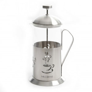 Mr Coffee Gourmet Brew 32 oz Coffee Press with Scoop in Silver