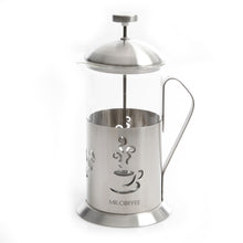 Load image into Gallery viewer, Mr Coffee Gourmet Brew 32 oz Coffee Press with Scoop in Silver