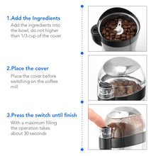 Load image into Gallery viewer, Electric One - Touch Stainless Steel Coffee &amp; Spice Grinder