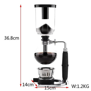 1PCS Funny Glass Siphon syphon coffee Green machine cafe coffee maker kit